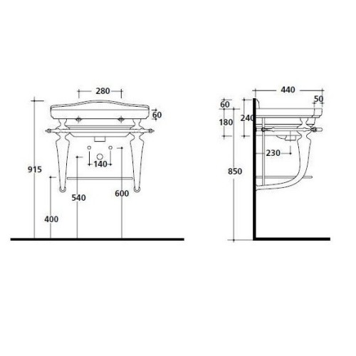 Консоль GALASSIA ETHOS 8467 подвесная цвет хром