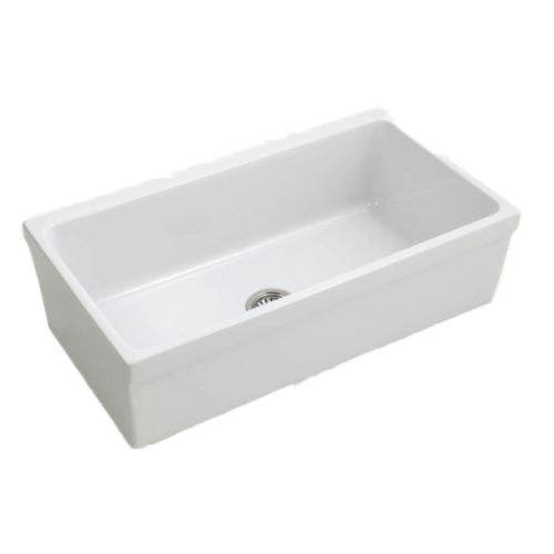 Кухонная мойка SIMAS LAVABI накладная глазированная с 4 сторон без отверстий цвет белый Q536