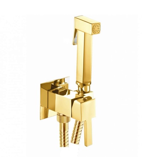 Гигиенический душ со смесителем Webert Pegaso PE870303010, золото