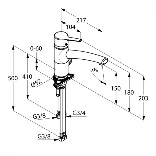 Смеситель KLUDI TRENDO 335770575 для кухни
