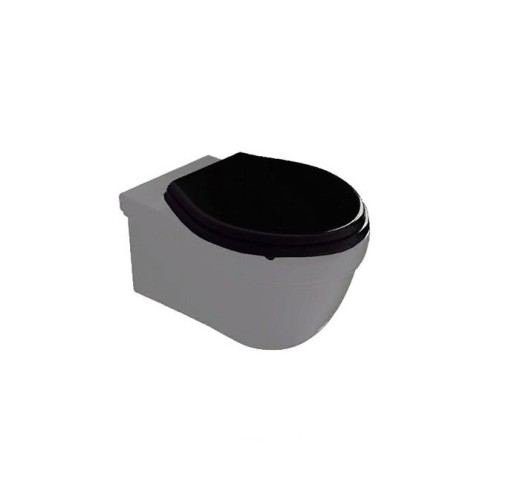 Сиденье с крышкой GALASSIA ETHOS 8495 NE петли хром цвет черный глянцевый