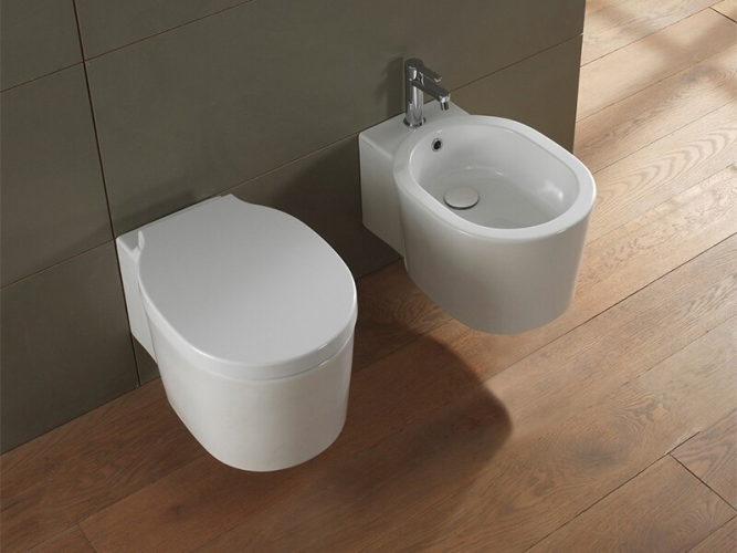 Сиденье с крышкой Scarabeo BUCKET с микролифтом цвет белый 8814/B