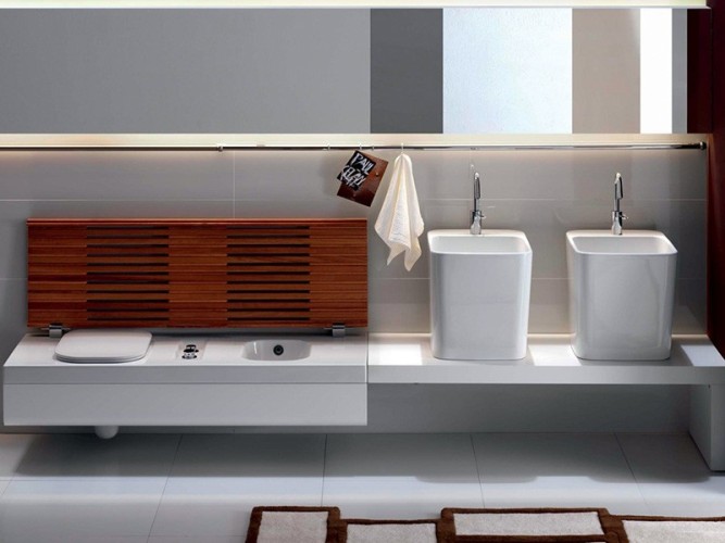 Раковина HATRIA G-FULL YXJF01 подвесная или накладная без отверстия без перелива цвет белый