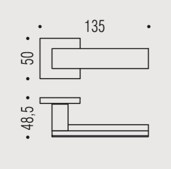 Дверная ручка Colombo ALBA LC91RSB хром/черный матовый