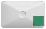 Раковина ISVEA SistemaY Clear накладная ШГВ 600*377*127 отверстия для смесителя отсутствуют цвет изумрудный матовый