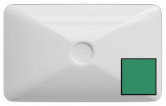 Раковина ISVEA SistemaY Clear накладная ШГВ 600*377*127 отверстия для смесителя отсутствуют цвет изумрудный матовый