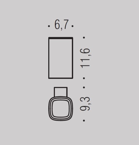 Стакан COLOMBO DESIGN TRENTA B3002 настенный