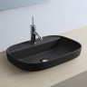 Раковина Scarabeo GLAM встраиваемая сверху без перелива с одним отверстием цвет черный матовый 1810 49