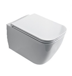 Унитаз Scarabeo TEOREMA 2.0 подвесной безободковый цвет белый с антибактериальным и грязеотталкивающим покрытием BIOKER 5126/CL BK