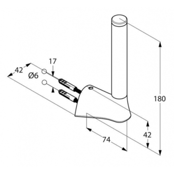Держатель запасного рулона бумаги KLUDI AMBIENTA 5397205 подвесной