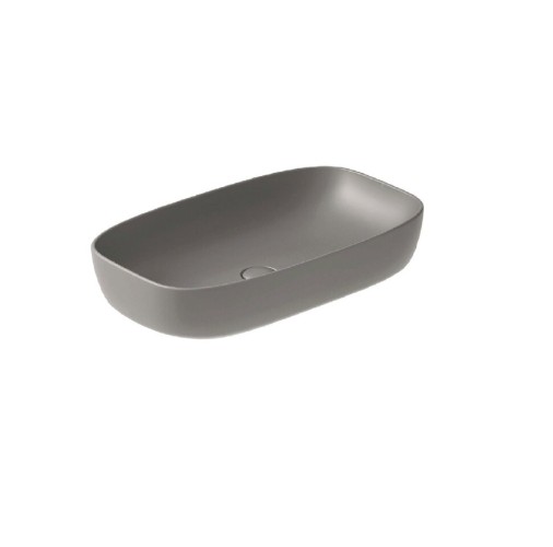 Раковина GALASSIA DREAM 7300GM накладная с одним отверстием без перелива цвет серый матовый