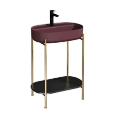 Консоль напольная ISVEA Puno 60, 29PN1007060I, латунь матовый без раковины