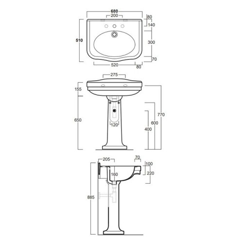 Пьедестал SIMAS LONDRA напольный цвет белый LO905