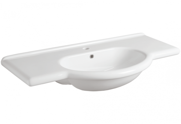 Раковина SIMAS LAVABI подвесная с одним отверстием и двумя намеченными консоль цвет белый TOP60