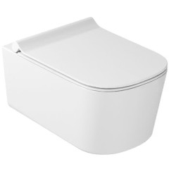 КОМПЛЕКТ Унитаз GALASSIA Meg11 PRO KIT5486 подвесной безободковый цвет белый глянцевый с сиденьем  с микролифтом 5478