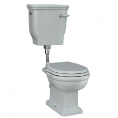 Унитаз Artceram Hermitage со средним бачком слив в пол цвет белый/хром HEV002 01 00+HEC005 01 00+HEA013 71