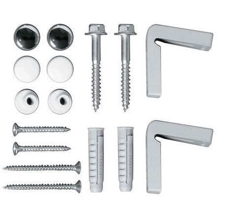 Комплект боковых крепежных винтов SIMAS хром/белый для унитаза и биде F88