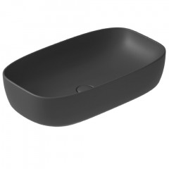 Раковина GALASSIA DREAM 7300NEMT накладная с одним отверстием без перелива цвет черный матовый