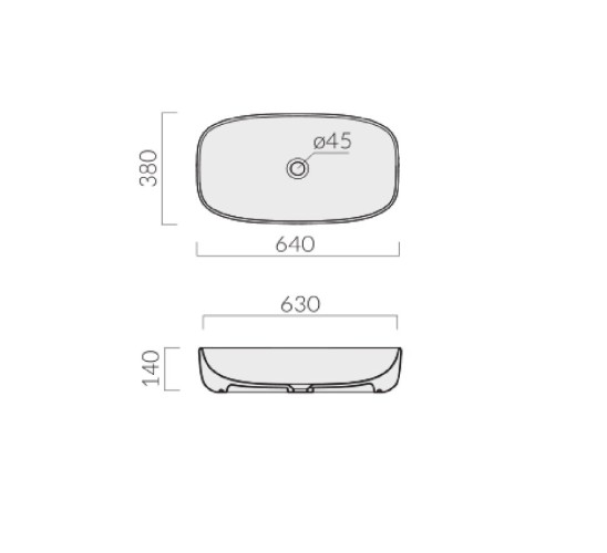 Раковина GALASSIA DREAM 7300NEMT накладная с одним отверстием без перелива цвет черный матовый