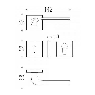 Дверная ручка Colombo ISY UP BL11RSB черный матовый