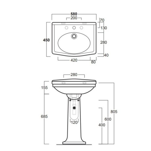 Пьедестал SIMAS LONDRA напольный цвет белый LO915