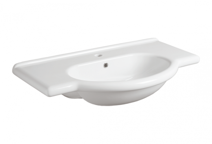 Раковина SIMAS LAVABI подвесная с одним отверстием и двумя намеченными консоль цвет белый TOP62