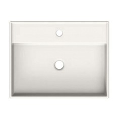 Раковина Scarabeo TEOREMA 2.0 подвесная или накладная с переливом с одним отверстием цвет белый матовый 5105 41