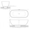 Ванна Artceram HOOP отдельностоящая цвет белый матовый ACW002 01