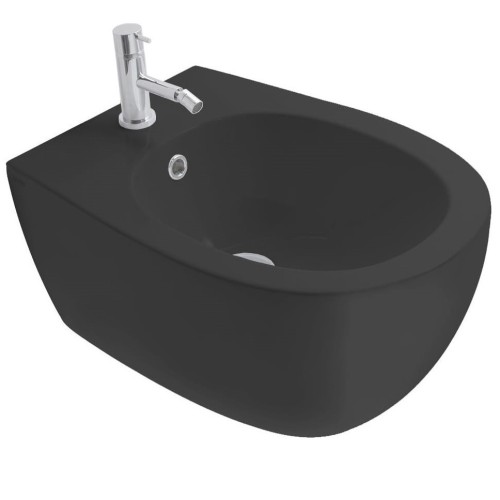Биде GLOBO 4ALL подвесное с одним отверстием цвет черный матовый MDS09AR