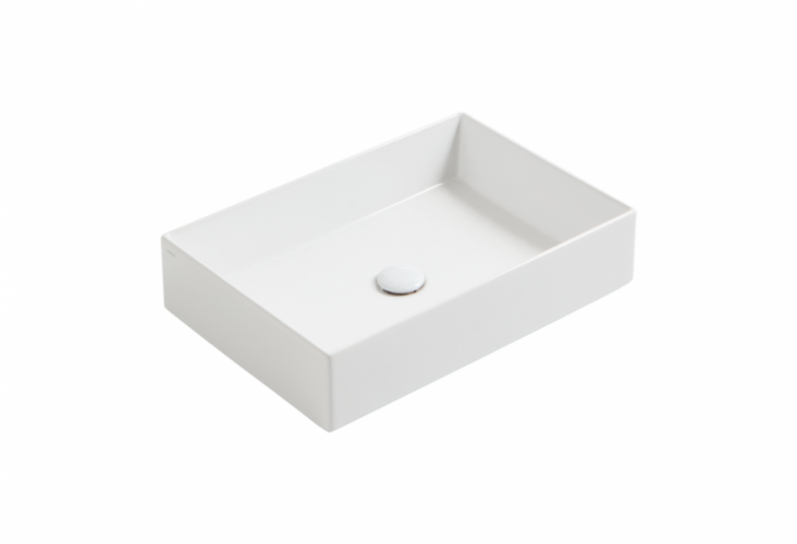 Раковина SIMAS AGILE накладная с одним отверстием эмалированная с 4 сторон цвет белый AG60