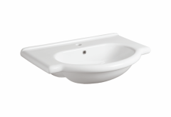 Раковина SIMAS LAVABI подвесная с одним отверстием и двумя намеченными консоль цвет белый TOP63