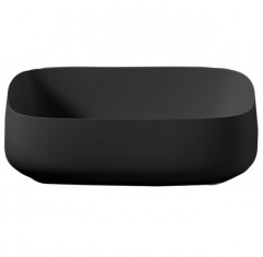 Раковина Artceram Cognac Quadro накладная без отверстий цвет Black матовый COL009 17 00