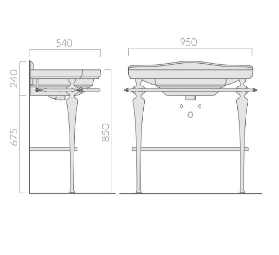 Консоль GALASSIA ETHOS 8451 напольная цвет хром