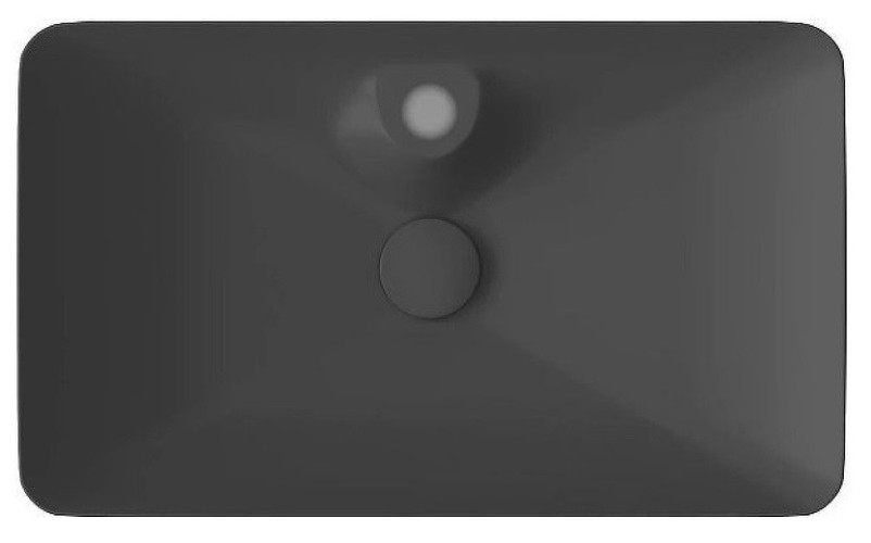 Раковина ISVEA SistemaY Clear накладная ШГВ 644*395*125 отверстия для смесителя 1 цвет антрацит матовый