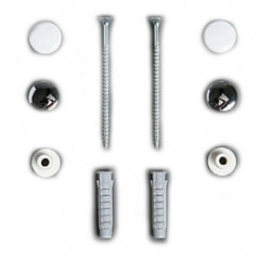 Комплект вертикальных крепежных винтов SIMAS цвет хром/белый для унитаза и биде F90