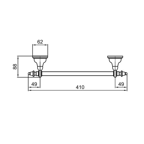 Полотенцедержатель Webert Armony AM500501065, бронза