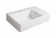 Раковина SIMAS LAVABI подвесная с одним отверстием слева с полкой слева цвет белый QU65S