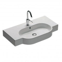 Раковина HATRIA AREA Y0UP01 подвесная с одним отверстием с переливом цвет белый