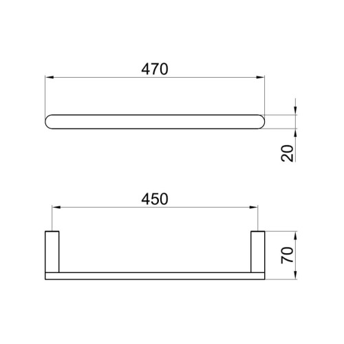 Полотенцедержатель Webert Living LV500501015, хром
