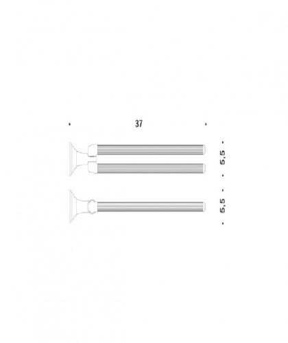 Полотенцедержатель COLOMBO DESIGN HERMITAGE B3312 двойной