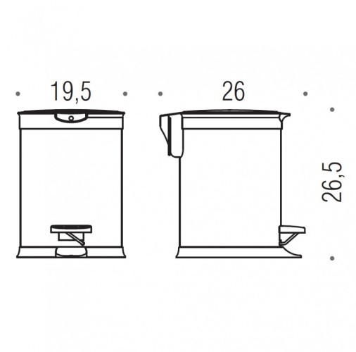 Ведро COLOMBO DESIGN COMPLEMENTI B9212 напольное с крышкой с педалью 3 л