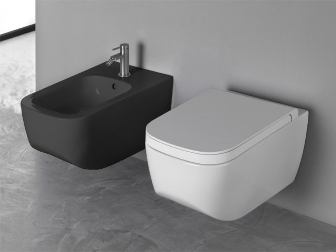 Биде HATRIA NEXT A0Y1F202 подвесное цвет черный матовый