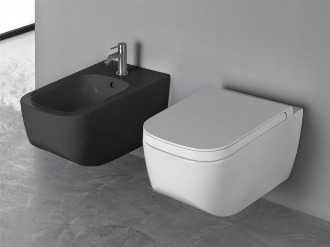 Биде HATRIA NEXT A0Y1F202 подвесное цвет черный матовый