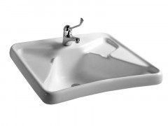 Раковина HATRIA AUTONOMY Y0BV01 подвесная  с одним отверстием без перелива для людей с инвалидностью цвет белый