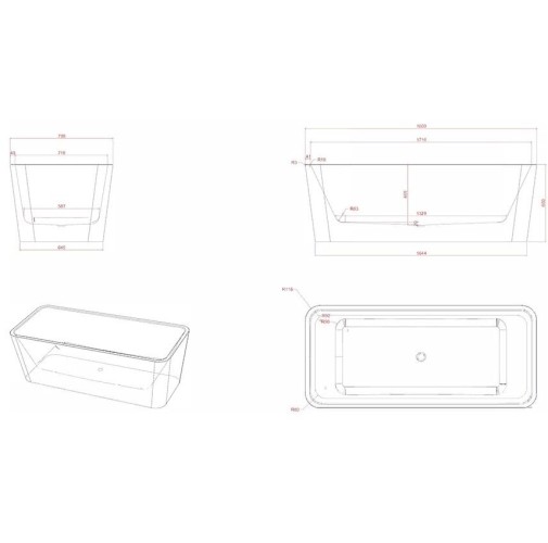 Ванна Artceram SQUARE отдельностоящая цвет белый матовый ACW004 05