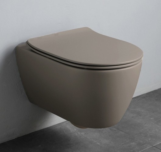 Сиденье с крышкой Scarabeo MOON/GLAM с микролифтом цвет табачный матовый 5530/B 53