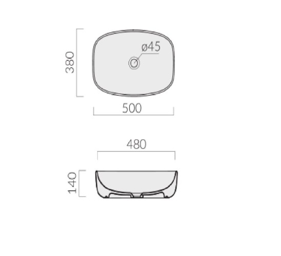 Раковина GALASSIA DREAM 7301NEMT накладная с одним отверстием без перелива цвет черный матовый