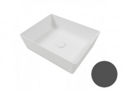 Раковина HATRIA HAPPY HOUR A0Y1VH08 накладная без отверстия без перелива цвет антрацит