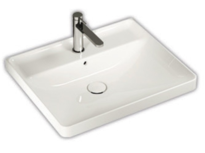 Раковина HATRIA CANALGRANDE Y1EJ01 подвесная с одним отверстием с переливом цвет белый