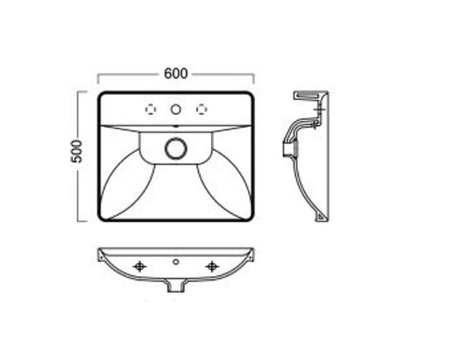 Раковина HATRIA CANALGRANDE Y1EJ01 подвесная с одним отверстием с переливом цвет белый